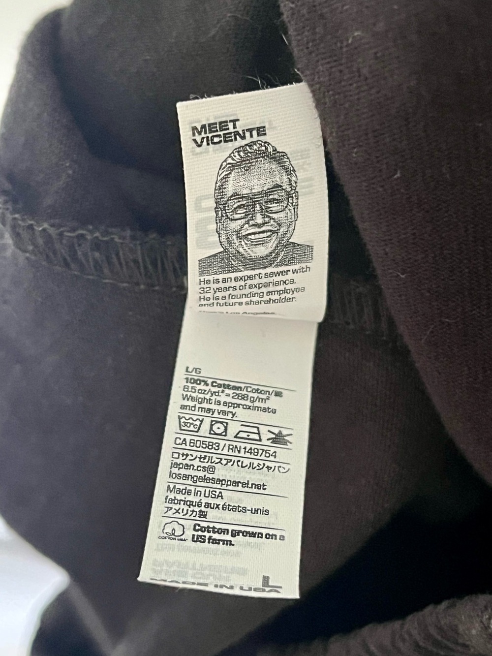 Los Angeles Apparel Heavy Jersey Garment Dye Pants Size L NWOT - Picture 6 of 6